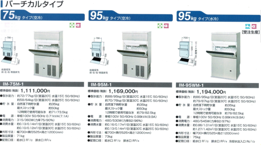 製氷機リースはコミコミで月々5,400円～ホシザキ・パナソニック